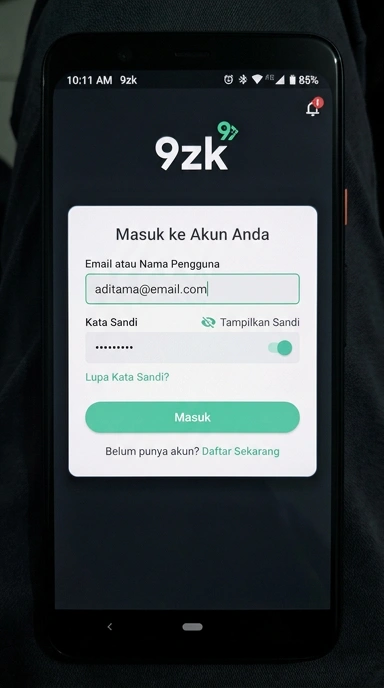 Masuk Akun 9zk untuk Pengguna Android Indonesia