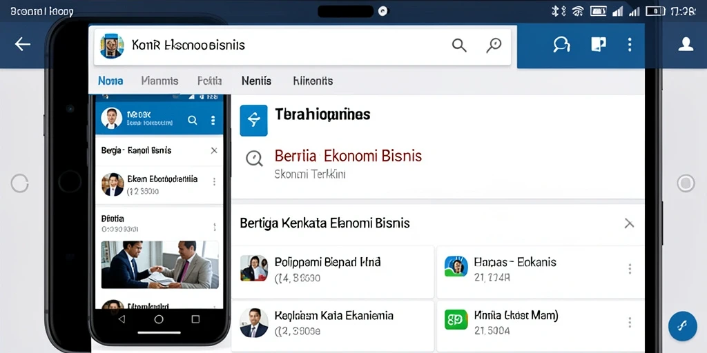 Antarmuka aplikasi 34R yang menampilkan berita ekonomi terbaru.