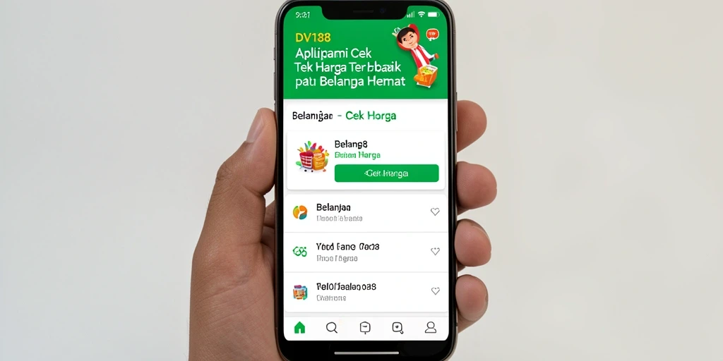 Tampilan antarmuka aplikasi Cek Harga DV188 yang intuitif dan efisien.