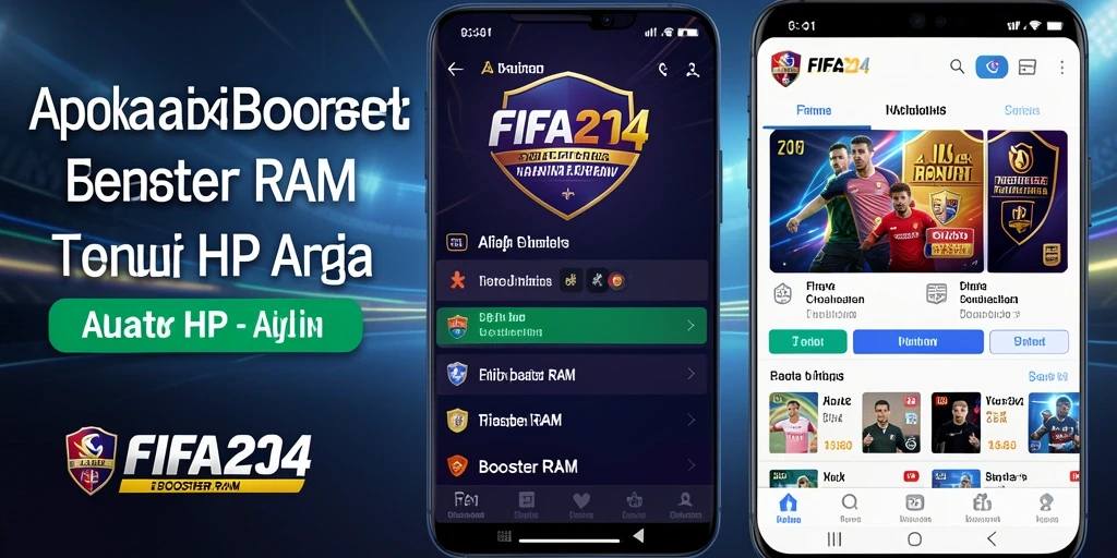 Tampilan antarmuka FIFA234 yang intuitif dan fungsional sebagai aplikasi Booster RAM.