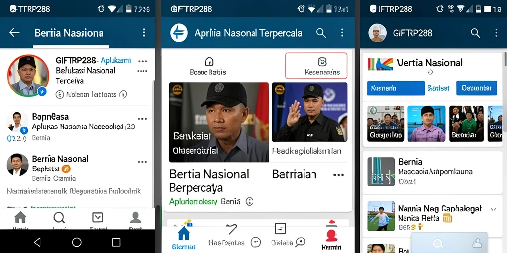 Antarmuka aplikasi GIFTRP288 yang menarik dan informatif.