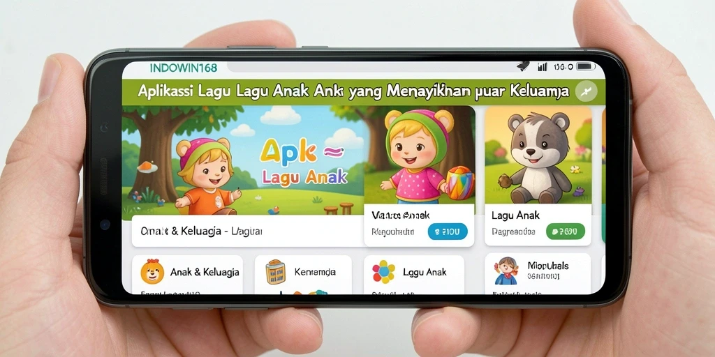 Antarmuka aplikasi INDOWIN168 yang ramah anak.
