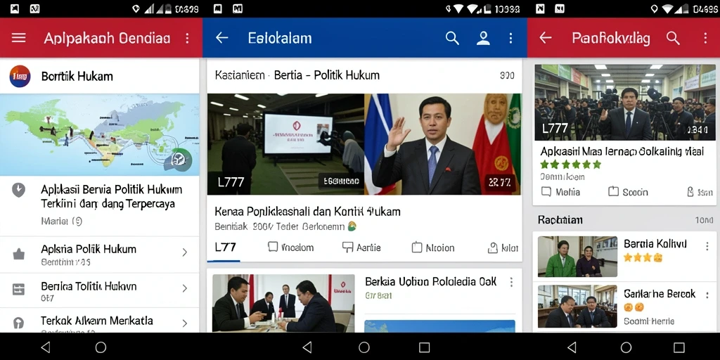 Antarmuka L777 menunjukkan berbagai berita politik hukum terkini.