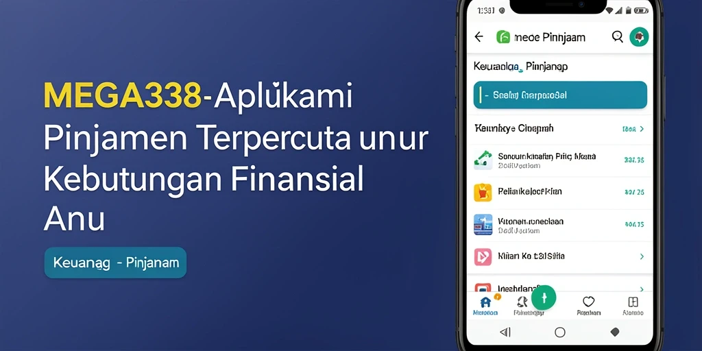 Tampilan antarmuka aplikasi MEGA338 yang user-friendly untuk pengajuan pinjaman.
