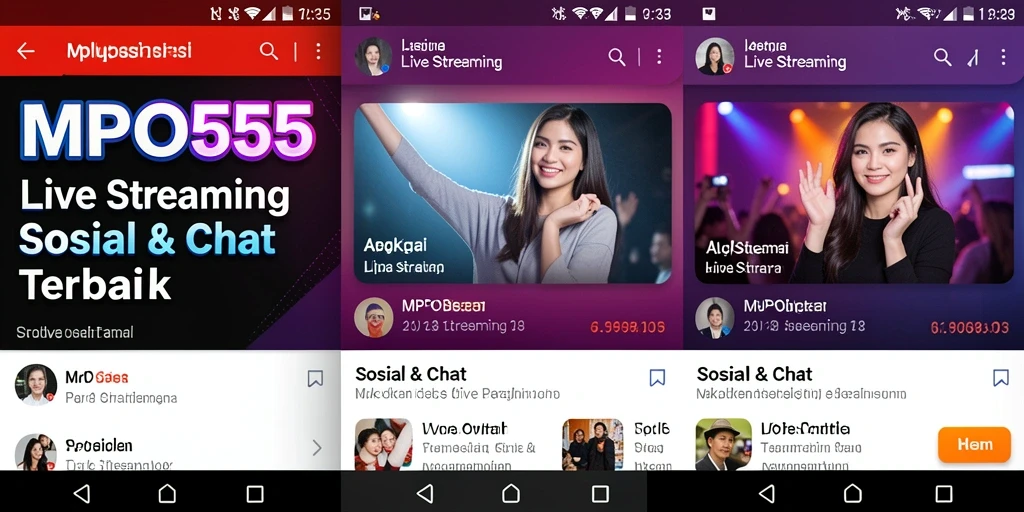 Tampilan antarmuka MPO555 dengan fitur Live Streaming yang menarik.