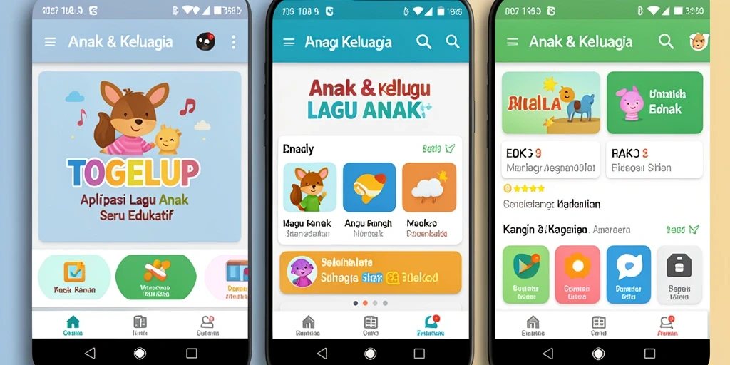 Antarmuka aplikasi TOGELUP yang menawan dan interaktif.