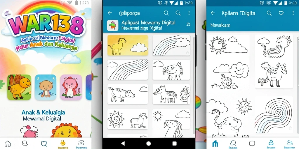 Antarmuka mewarnai digital yang menarik dan interaktif.